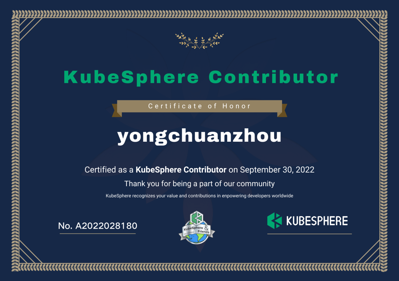 KubeSphere 社区双周报 | 功能亮点抢“鲜”看 | 2022-09-30
