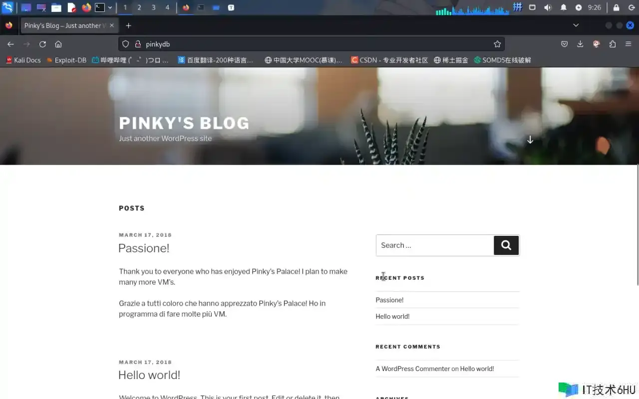 【Vulnhub通关】Pinky's Palace:v2 【Vulnhub通关】Pinky's Palace:v2