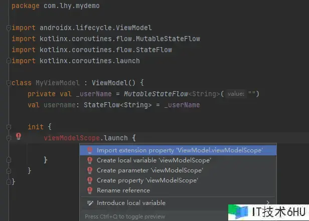 运用viewModelScope时爆红 运用viewModelScope时爆红