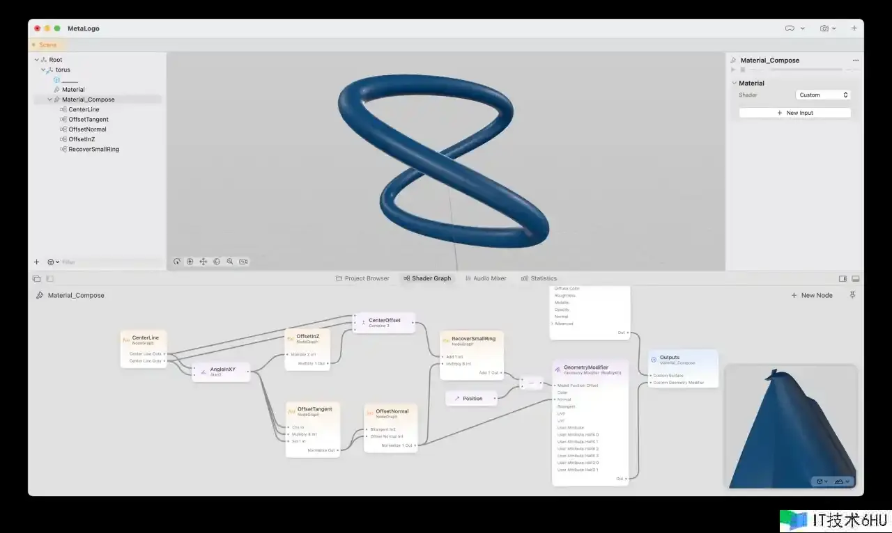 试玩 RealityComposerPro 中的 Shader Graph:用圆环制造一个 Meta Logo 试玩 RealityComposerPro 中的 Shader Graph:用圆环制造一个 Meta Logo